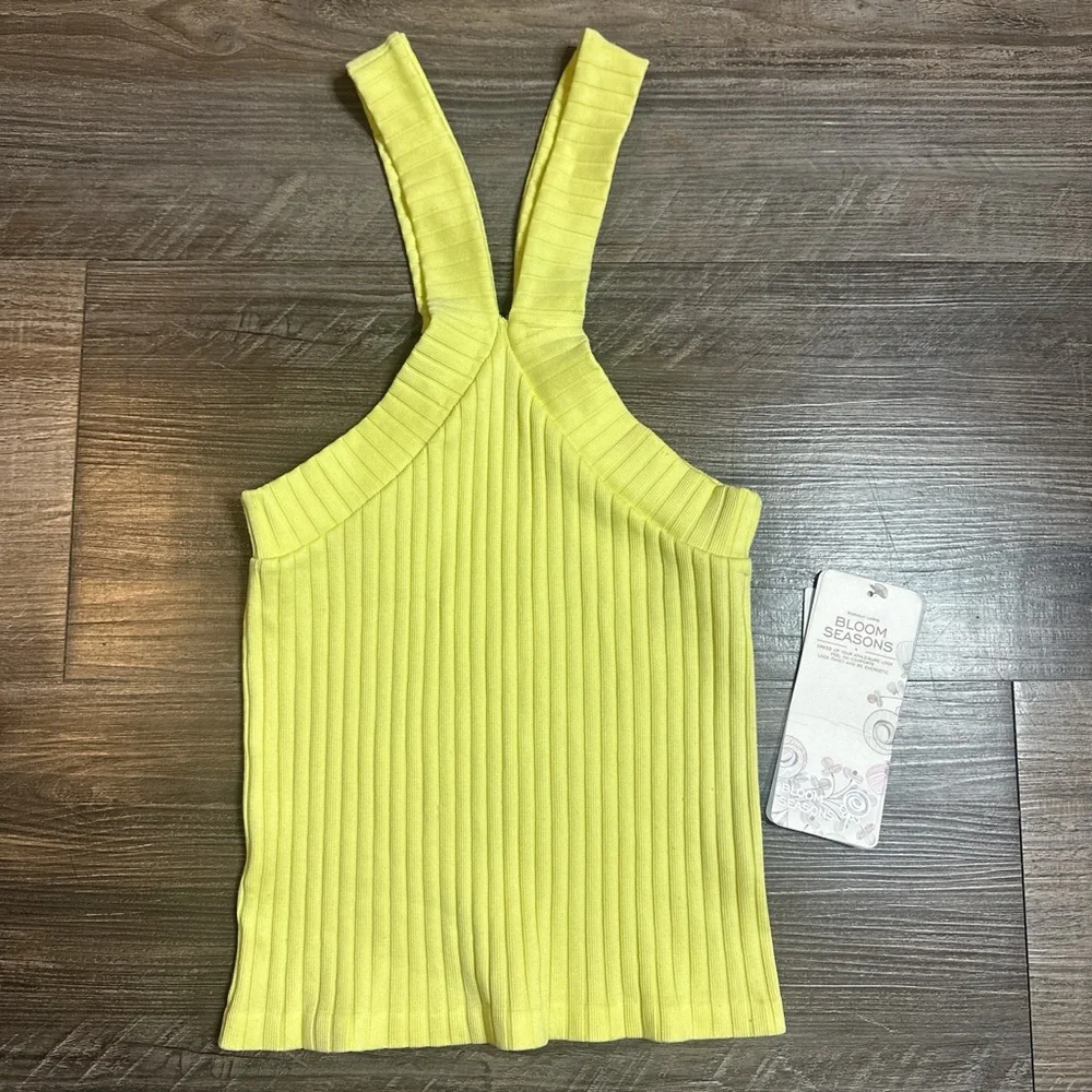Lime Ribbed Tank Top - Picture 1 of 3
